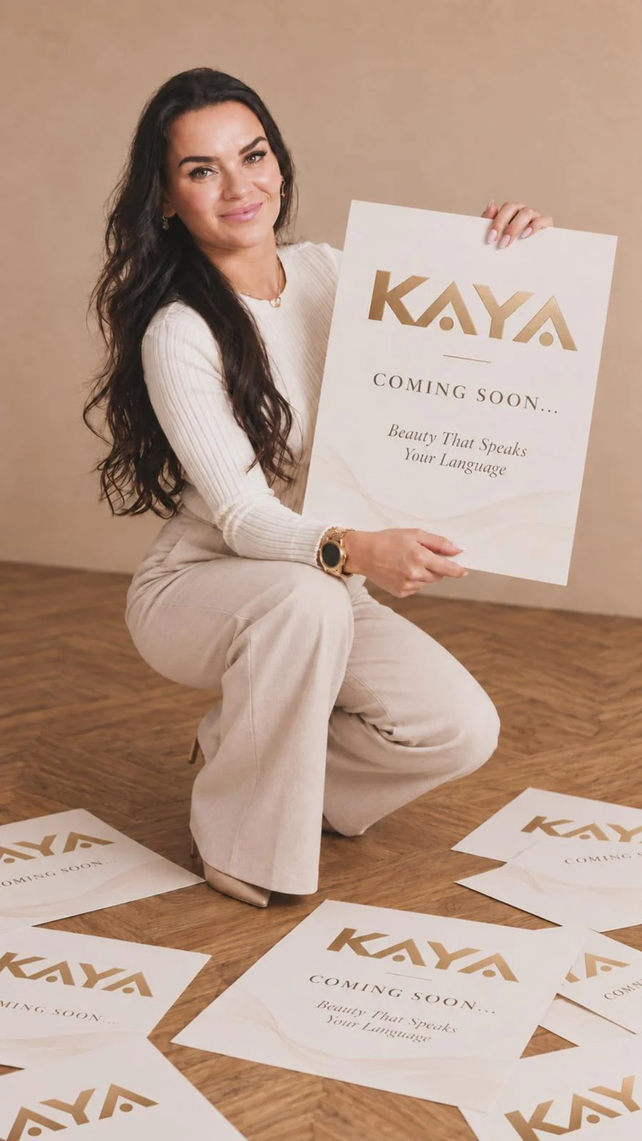 Karolina met het KAYA-bord